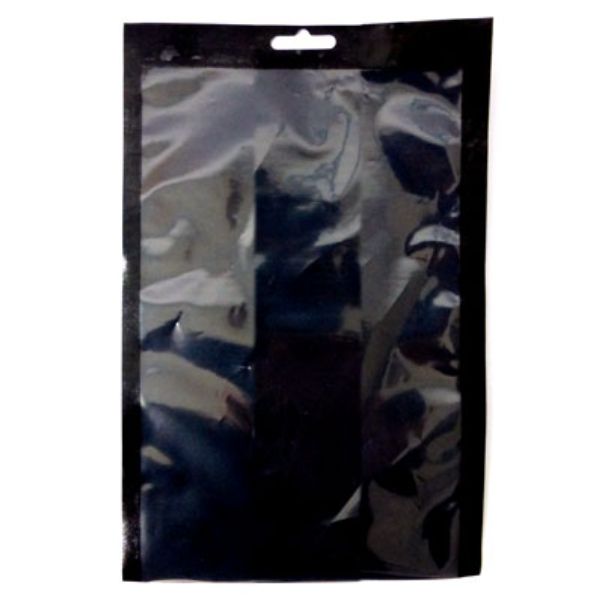 BLACK/CLEAR POUCH 150x250