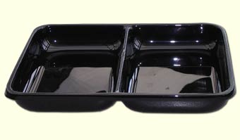 TRAY BLACK 14X10X2